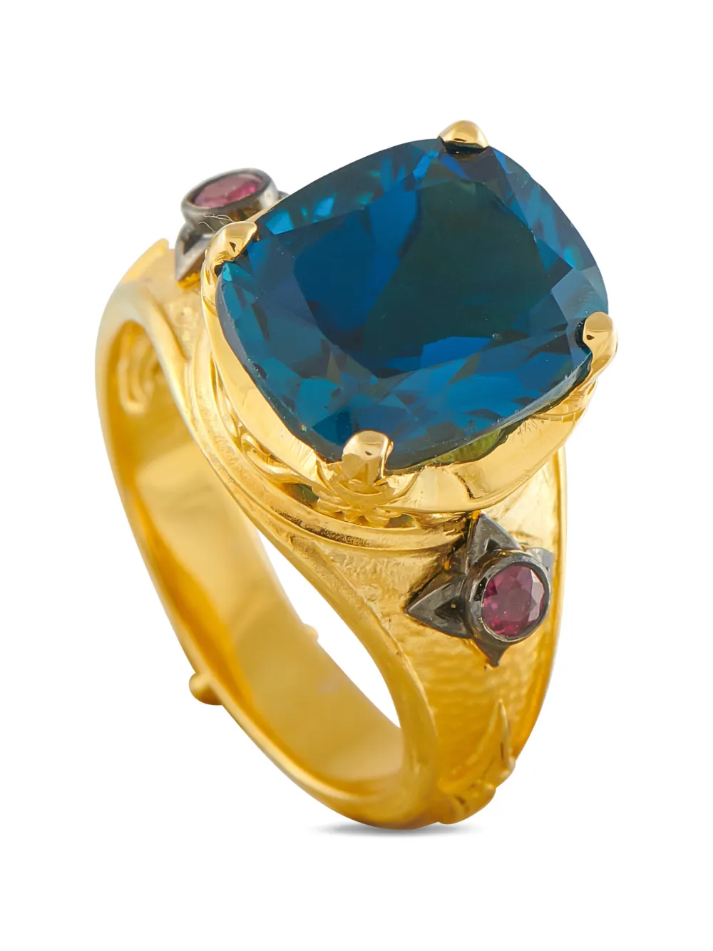 Konstantino topaz and ruby ring - Oro