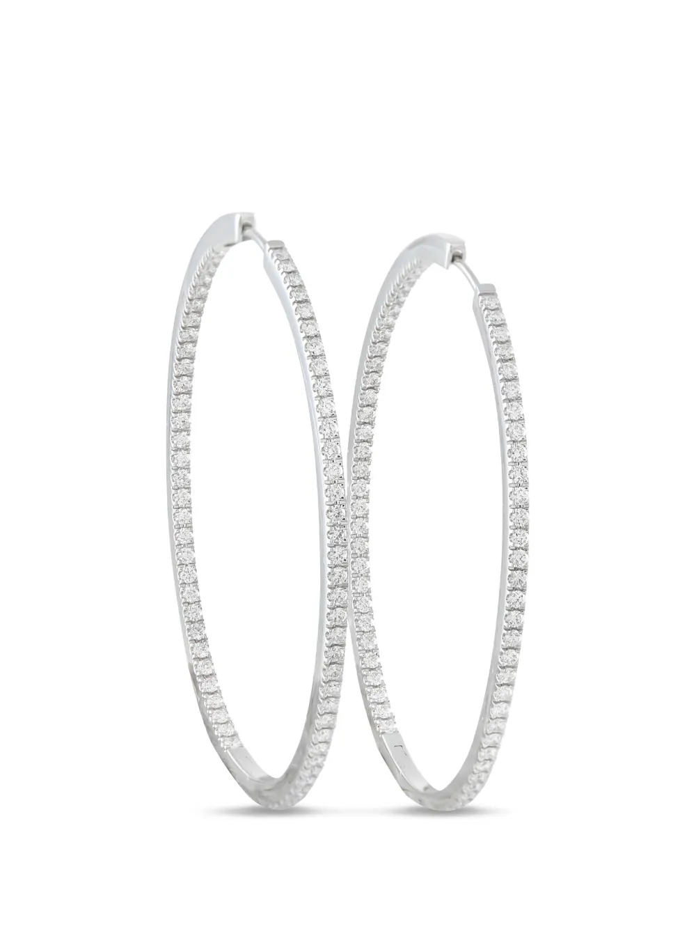 Memoire diamond hoop earrings - Silber