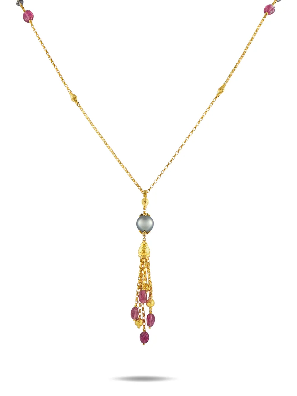 Konstantino Tahitian-pearl and tourmaline necklace - Oro