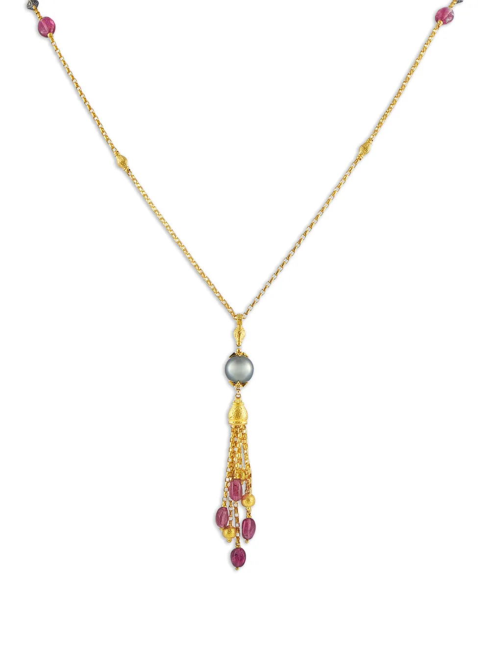 Konstantino Tahitian-pearl and tourmaline necklace - Oro