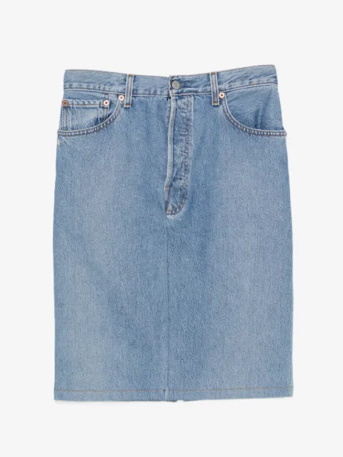 Bless front-slit denim skirt