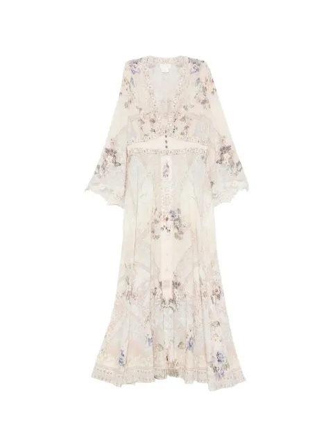 Camilla crystal-embellished floral-print maxi dress