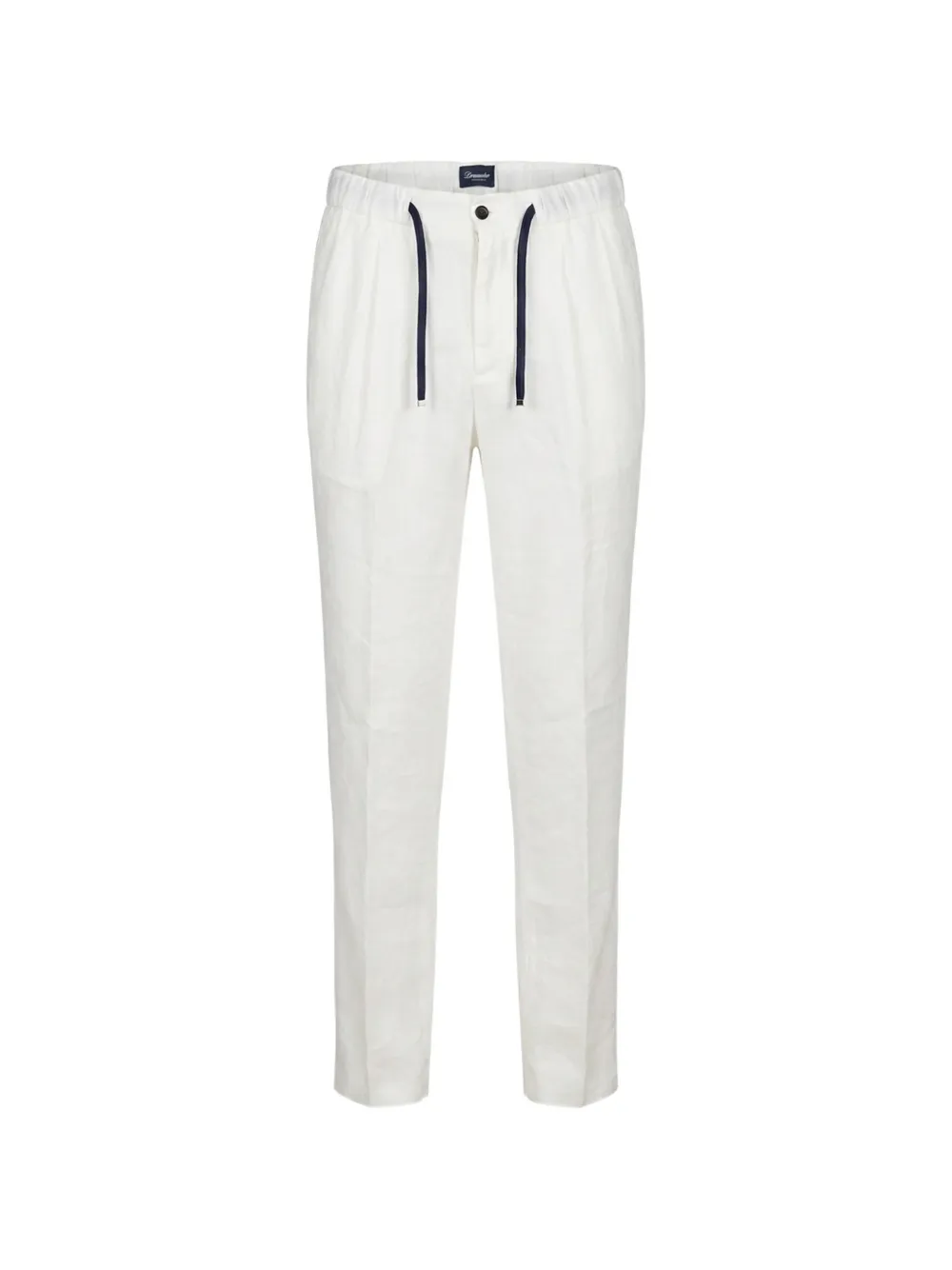 Drumohr drawstring-waist linen trousers - Bianco