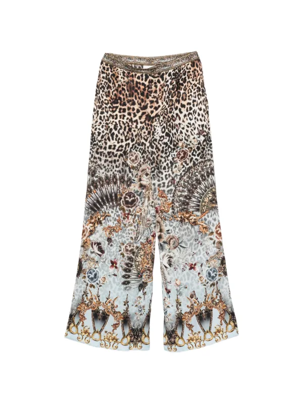 Camilla Crystal-embellished Palazzo Pants in Neutrals