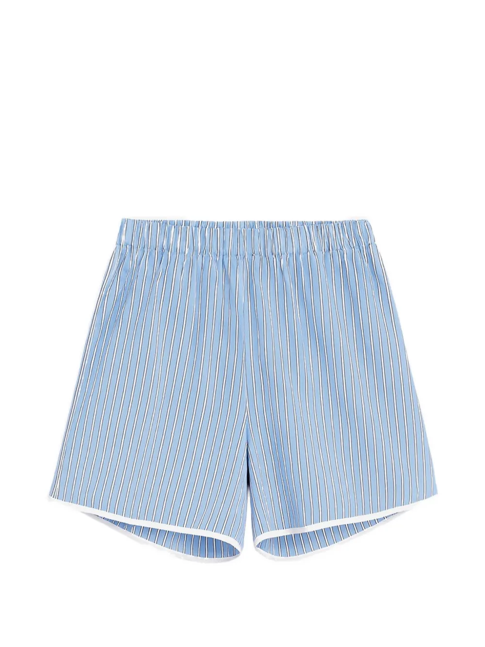 The Frankie Shop striped elasticated-waist shorts - Blu