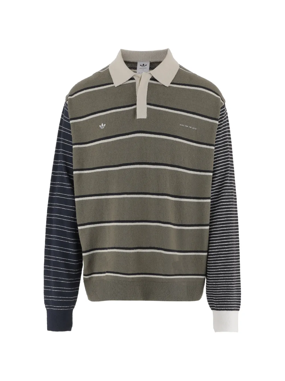 Song For The Mute x Adidas 007 striped long-sleeve sweater - Verde