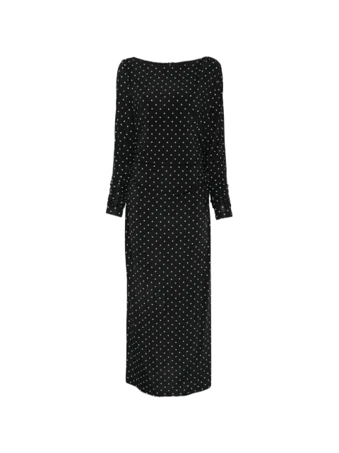 Marella polka-dot ruched maxi dress