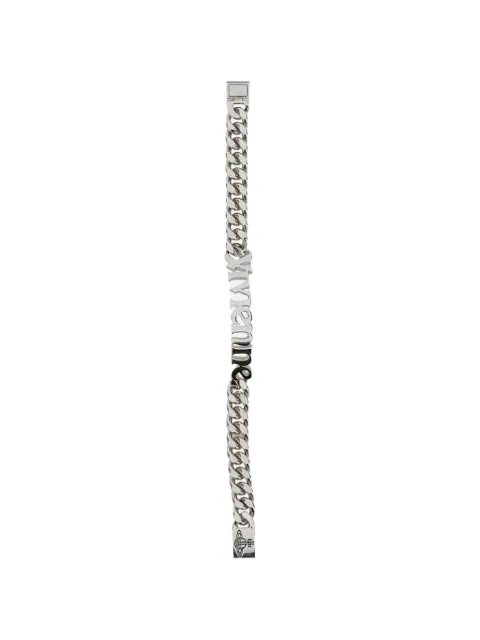 Vivienne Westwood pulsera de cadena barbada con placa del logo