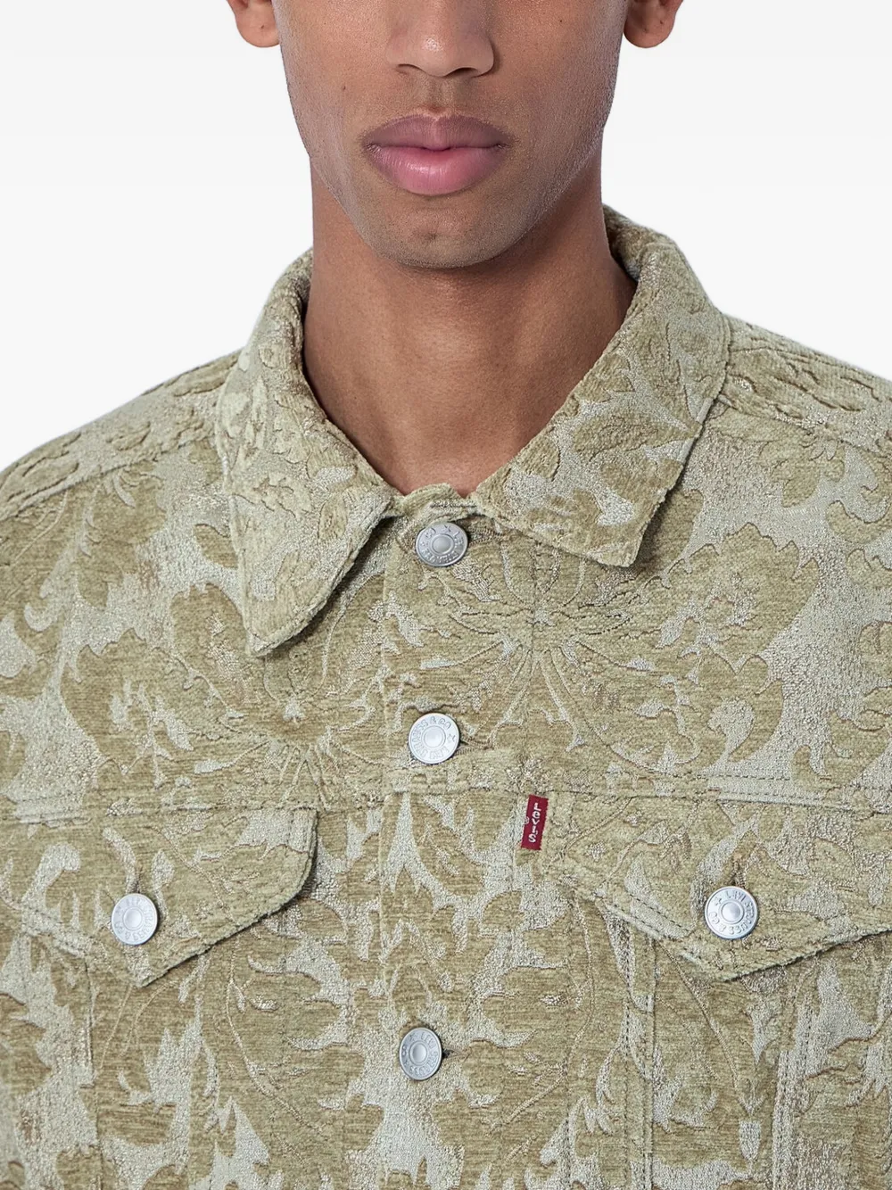 Junya Watanabe MAN x Levi's denim jack met bloemenprint Beige