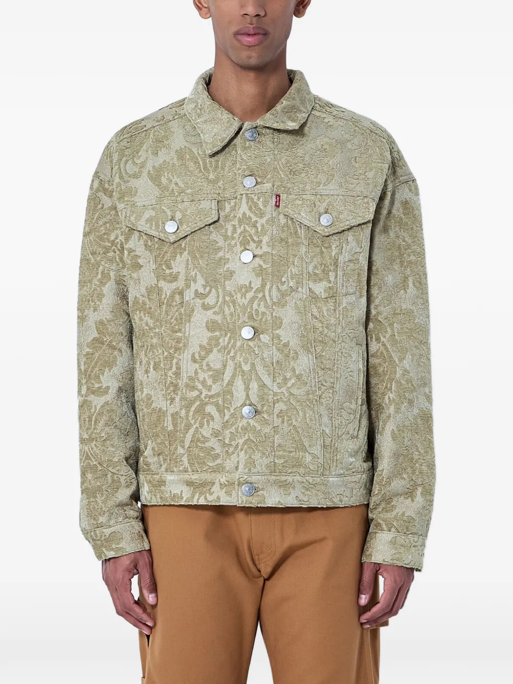 Junya Watanabe x Levi's floral-pattern denim jacket - Toni neutri