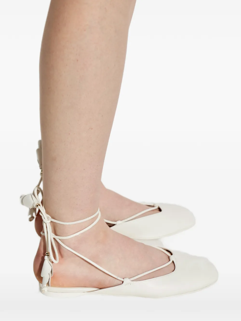 Kate Spade Eloise lace-up mules Beige