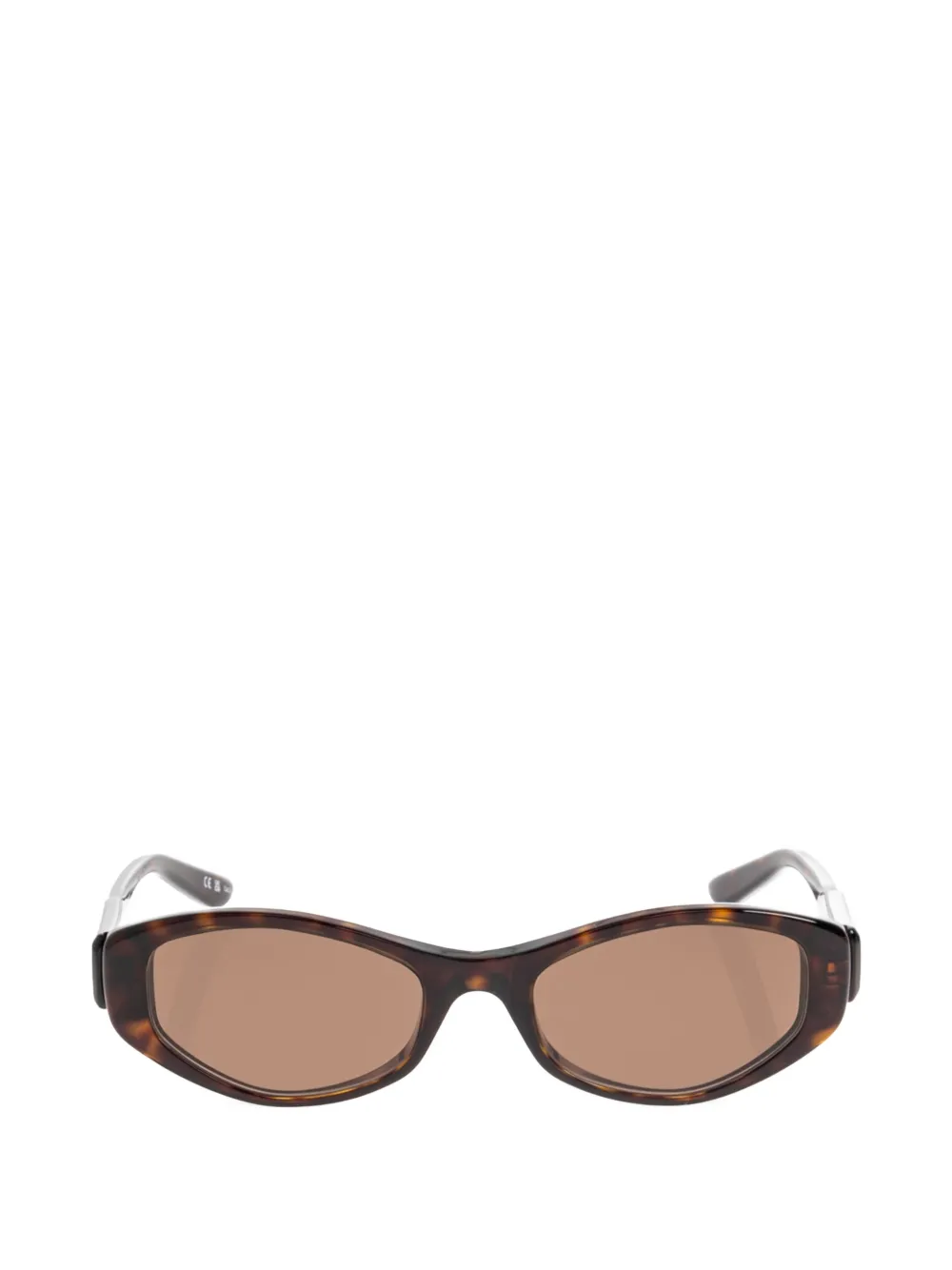 Balenciaga Eyewear BB Logo oval-frame sunglasses - Marrone