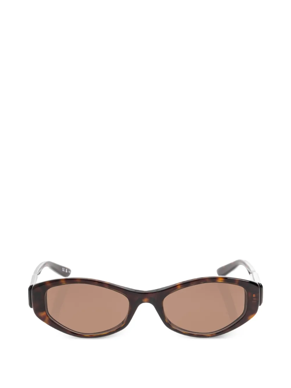 Balenciaga Eyewear BB Logo oval-frame sunglasses - Marrone