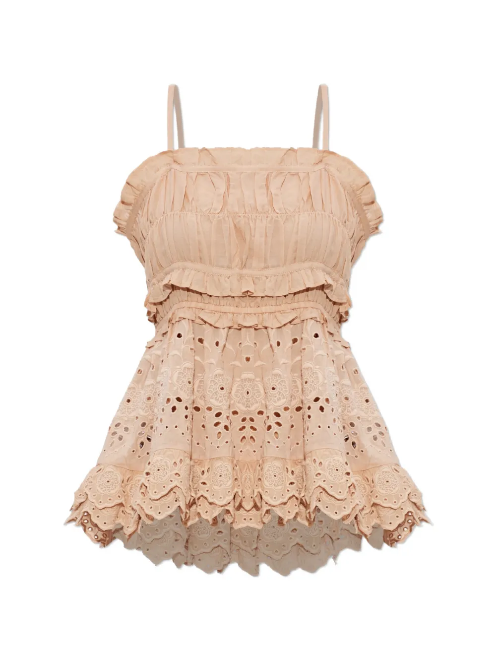 AllSaints Blusa Camille in pizzo sangallo - Rosa