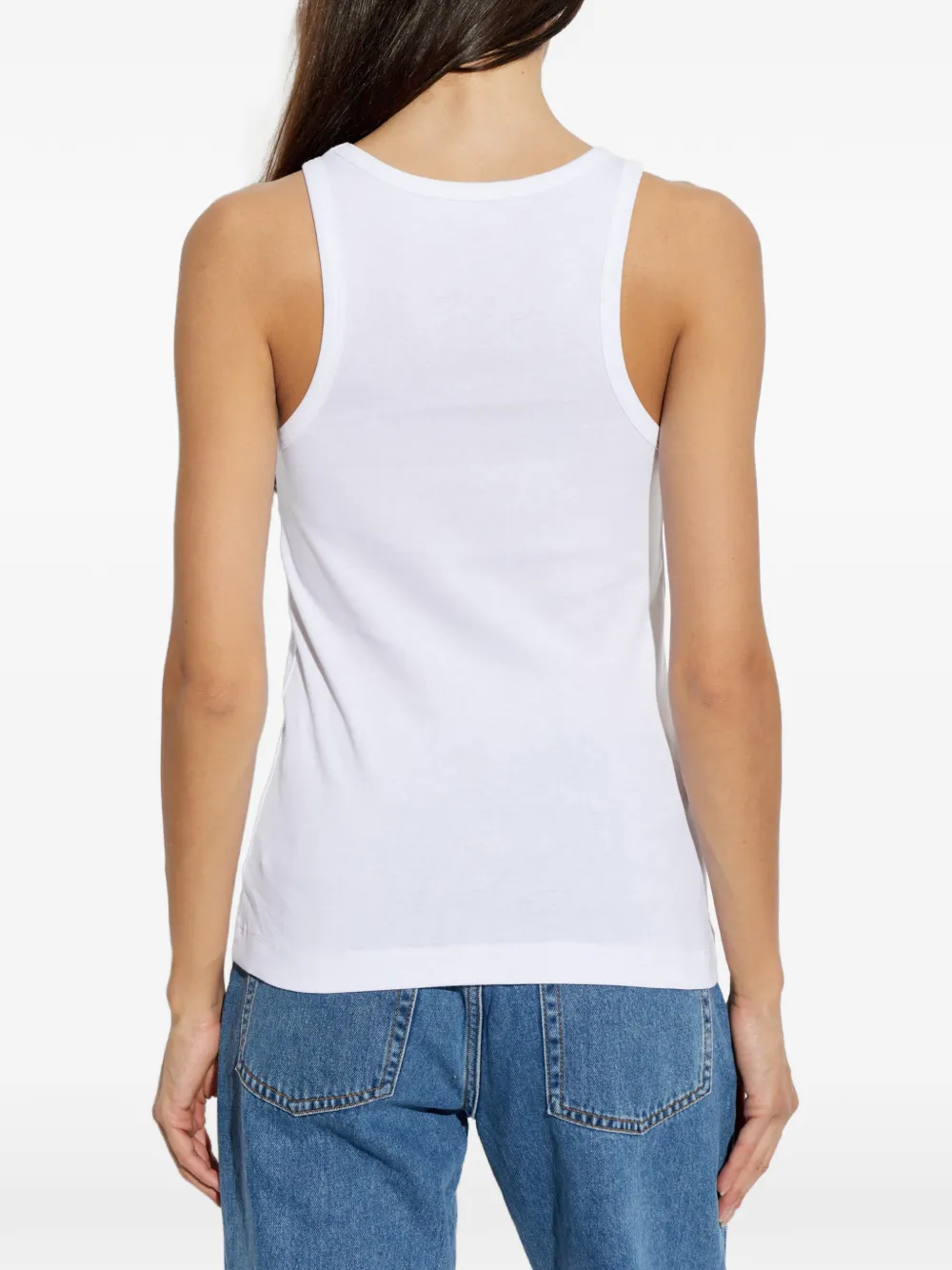 By Malene Birger Mani ribgebreide tanktop Wit