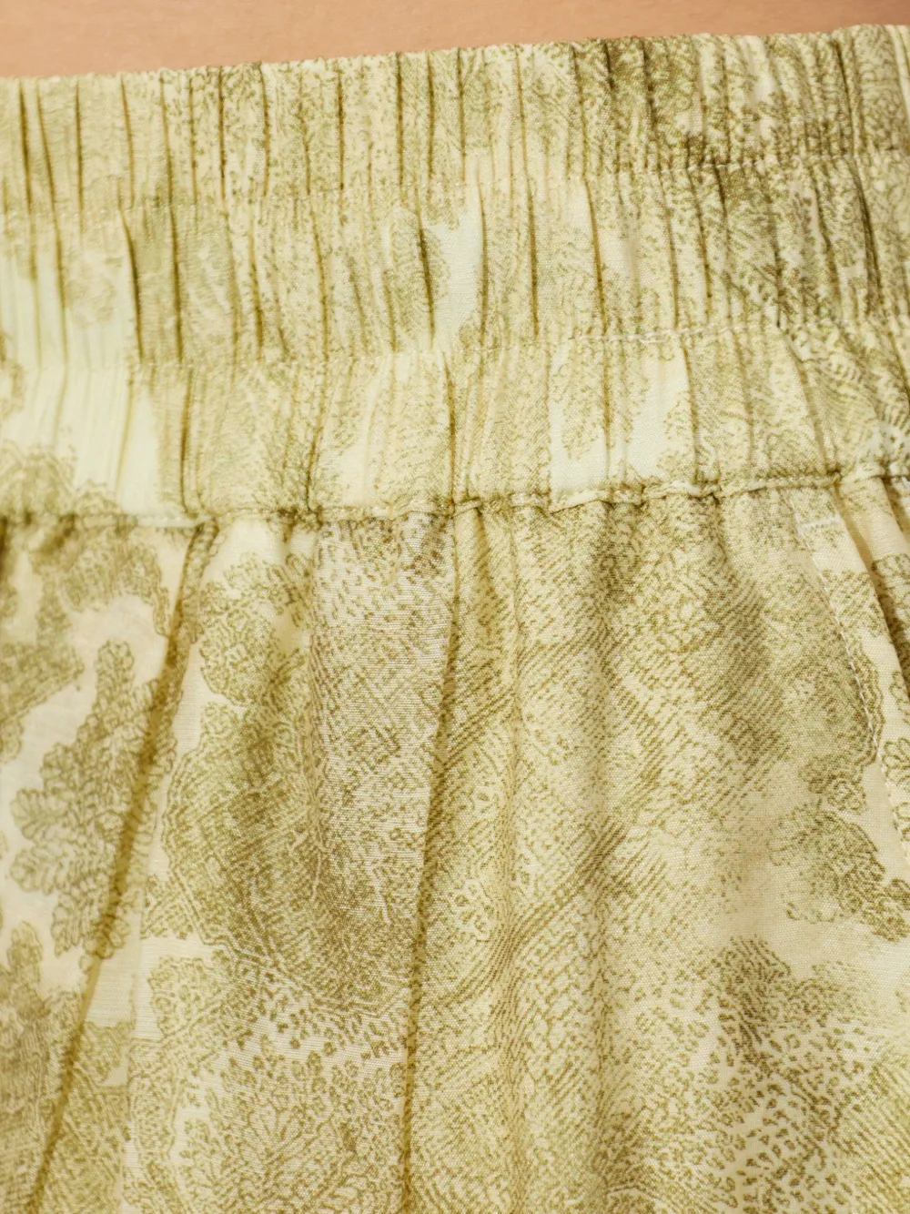 AllSaints Isla shorts met paisley-print Groen