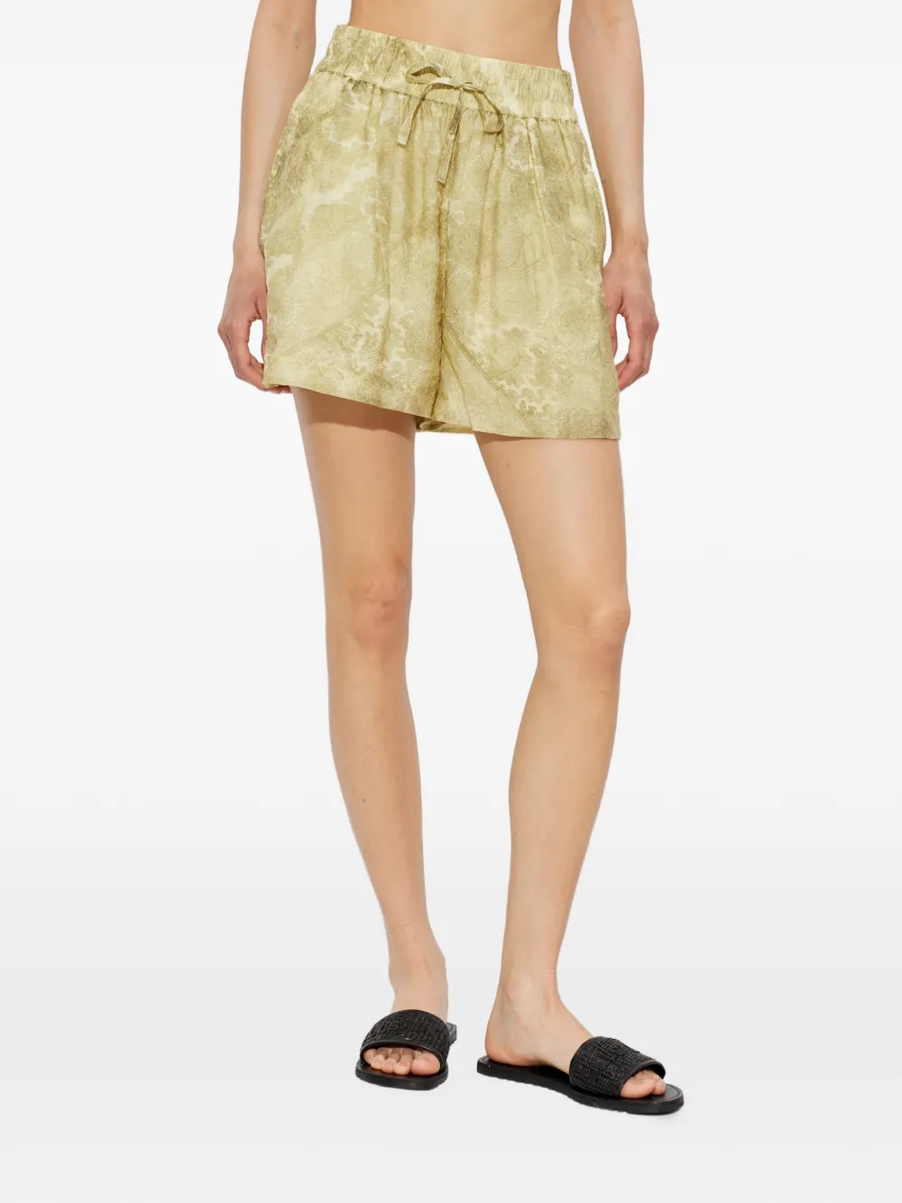 AllSaints Isla shorts met paisley-print Groen