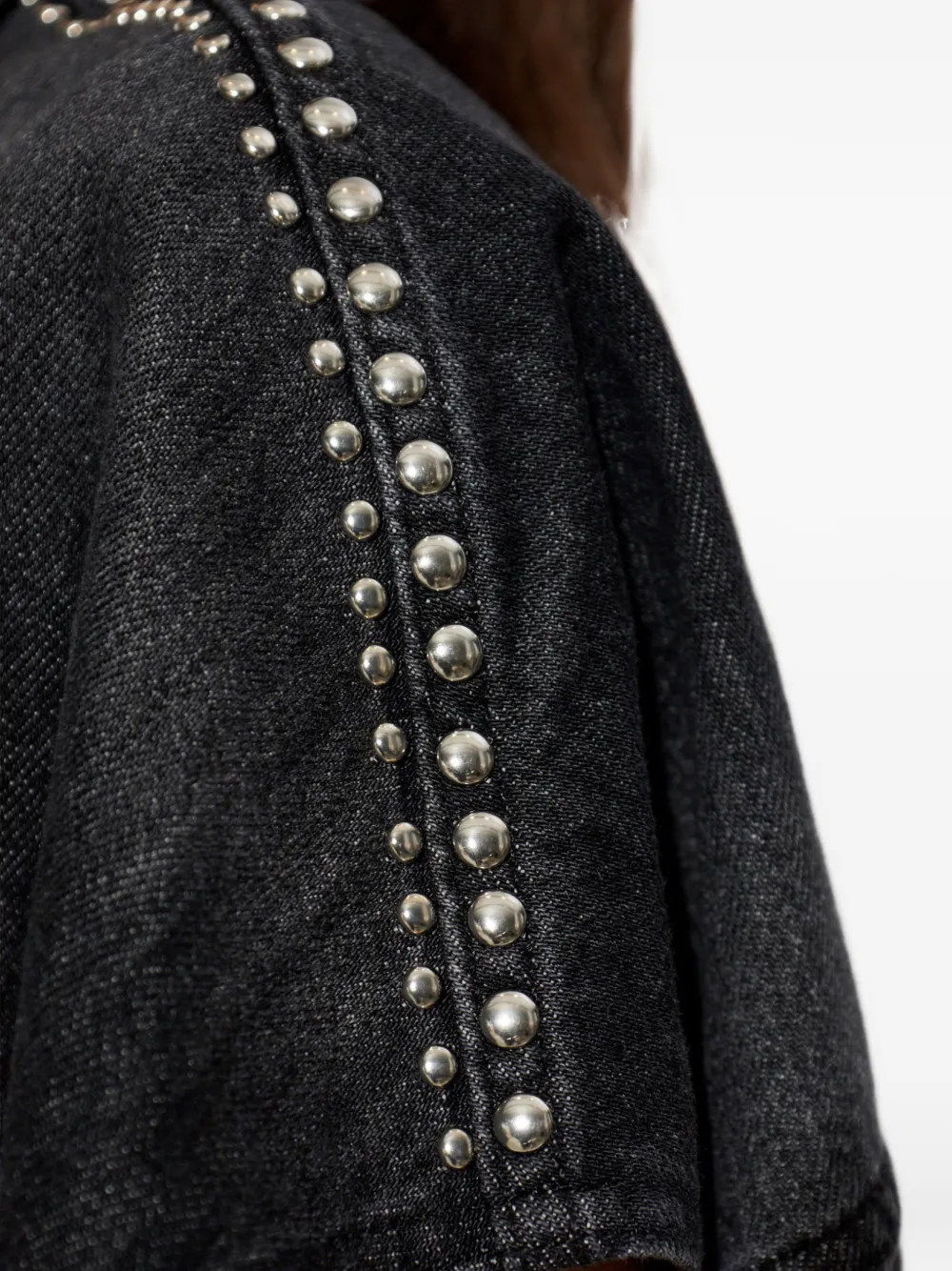 AllSaints Denim blouse Zwart