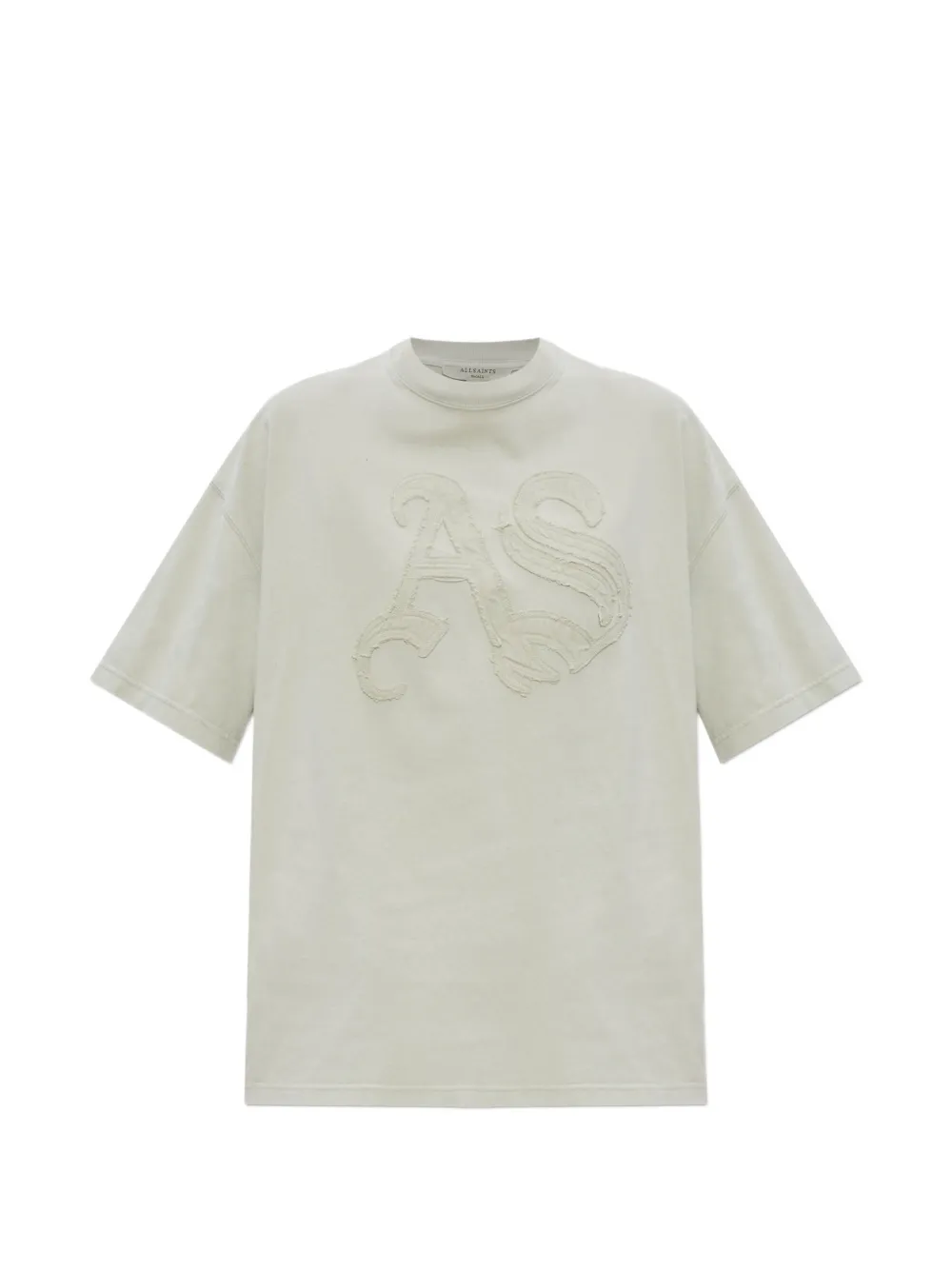AllSaints T-shirt Insignia con orlo a taglio vivo - Verde