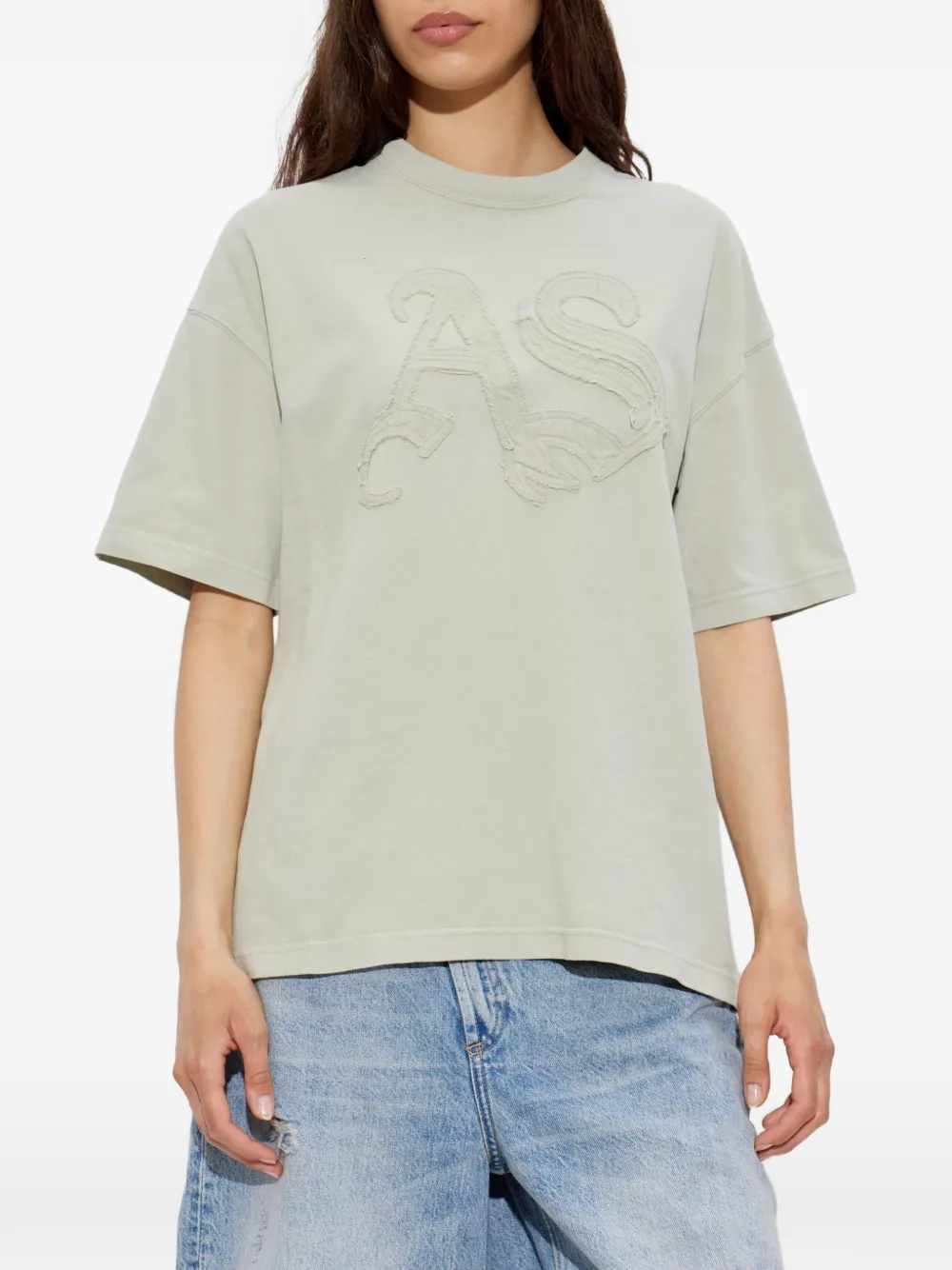 AllSaints Etta logopatches T-shirt Groen