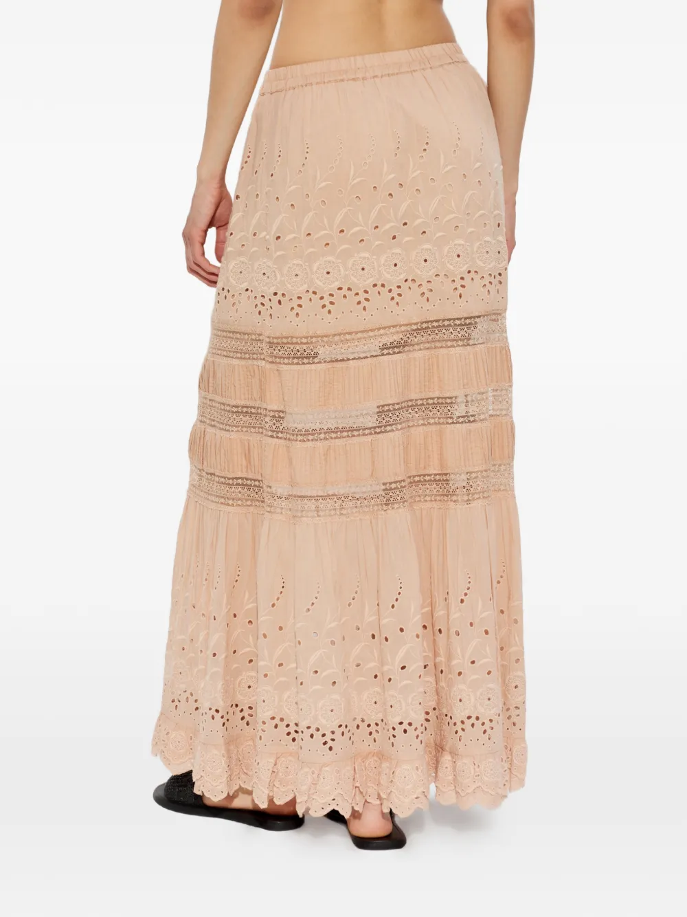 AllSaints Camille maxi-rok met borduurwerk Roze