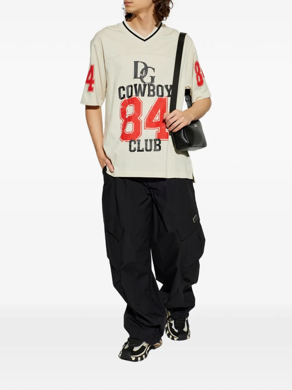 Dolce & Gabbana Katoenen T-shirt met print Beige