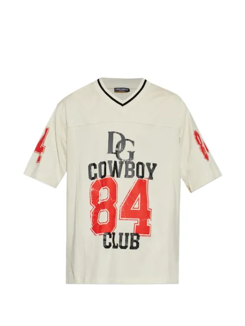 Dolce & Gabbana logo-print V-neck T-shirt