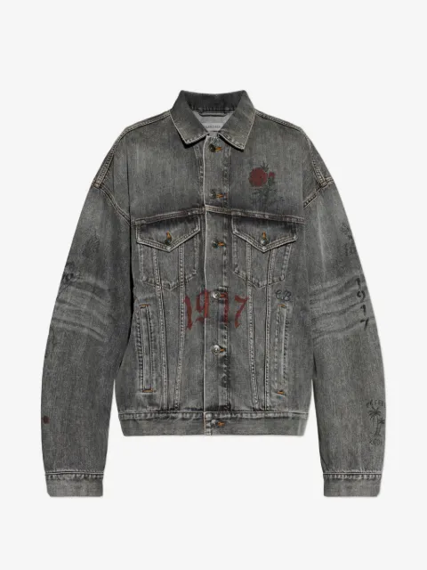 Balenciaga tattoo-print denim jacket