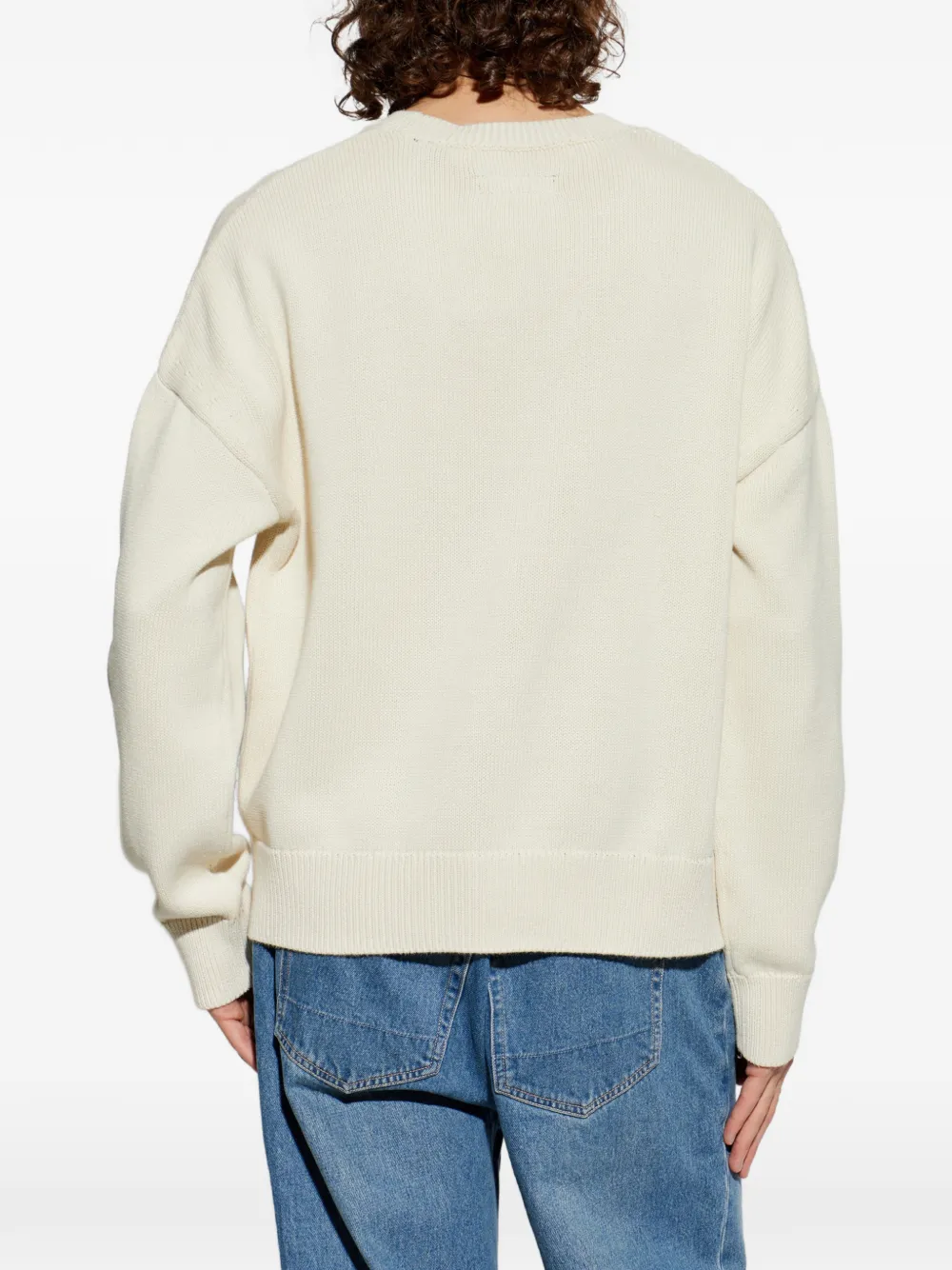 AllSaints Trui met logo Beige