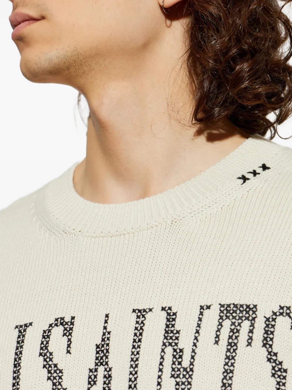 AllSaints Trui met logo Beige