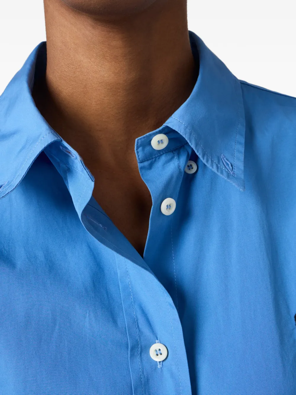 Miu Popeline overhemd Blauw