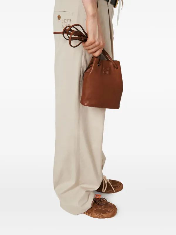 Miu Miu nappa-leather Mini Bag | Brown | FARFETCH