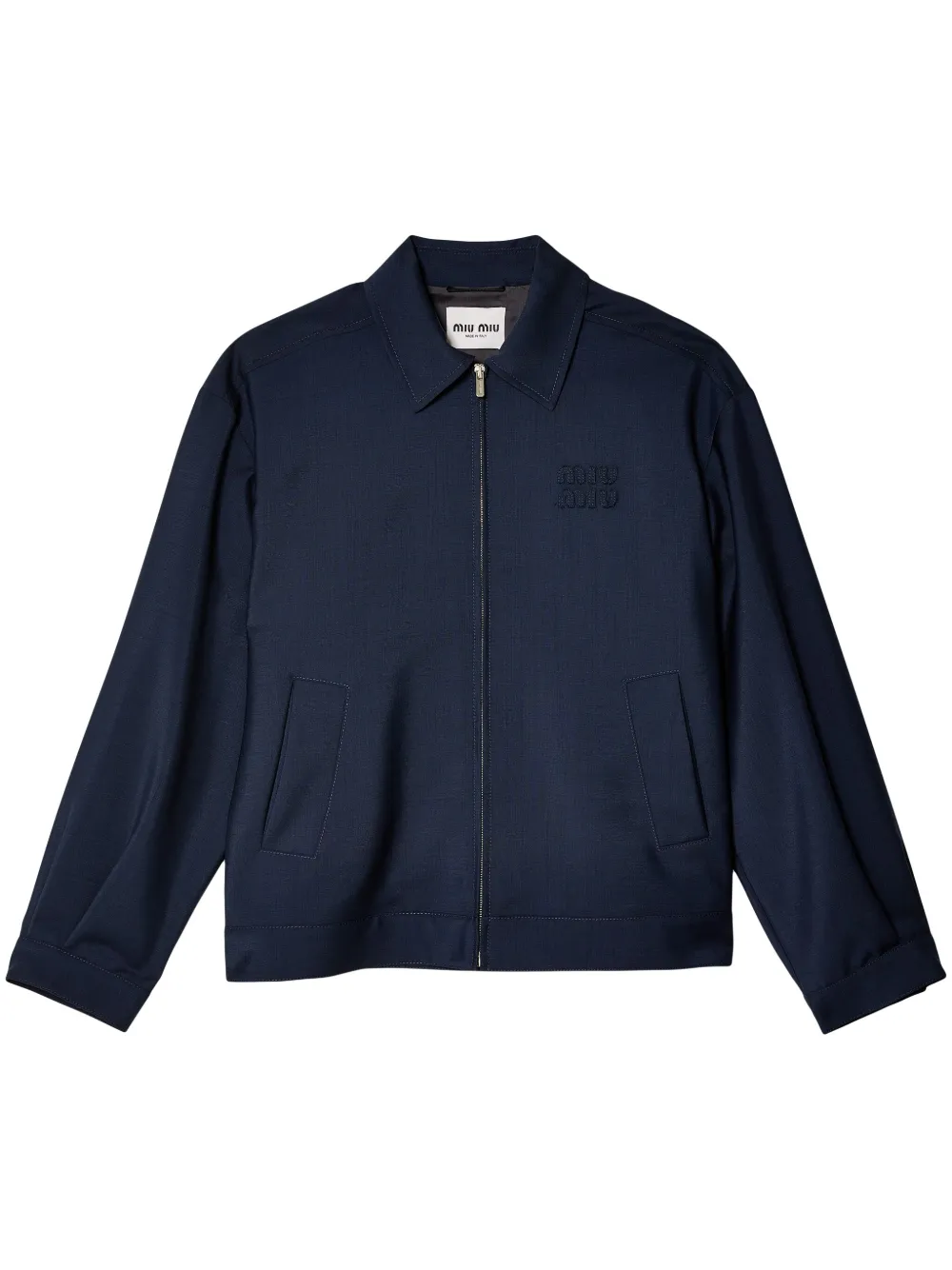 Miu Miu mohair blouson jacket - Blu