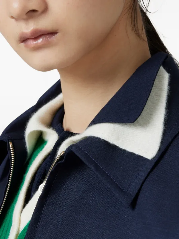 Miu Miu Mohair Blouson Jacket | Blue | FARFETCH ZA