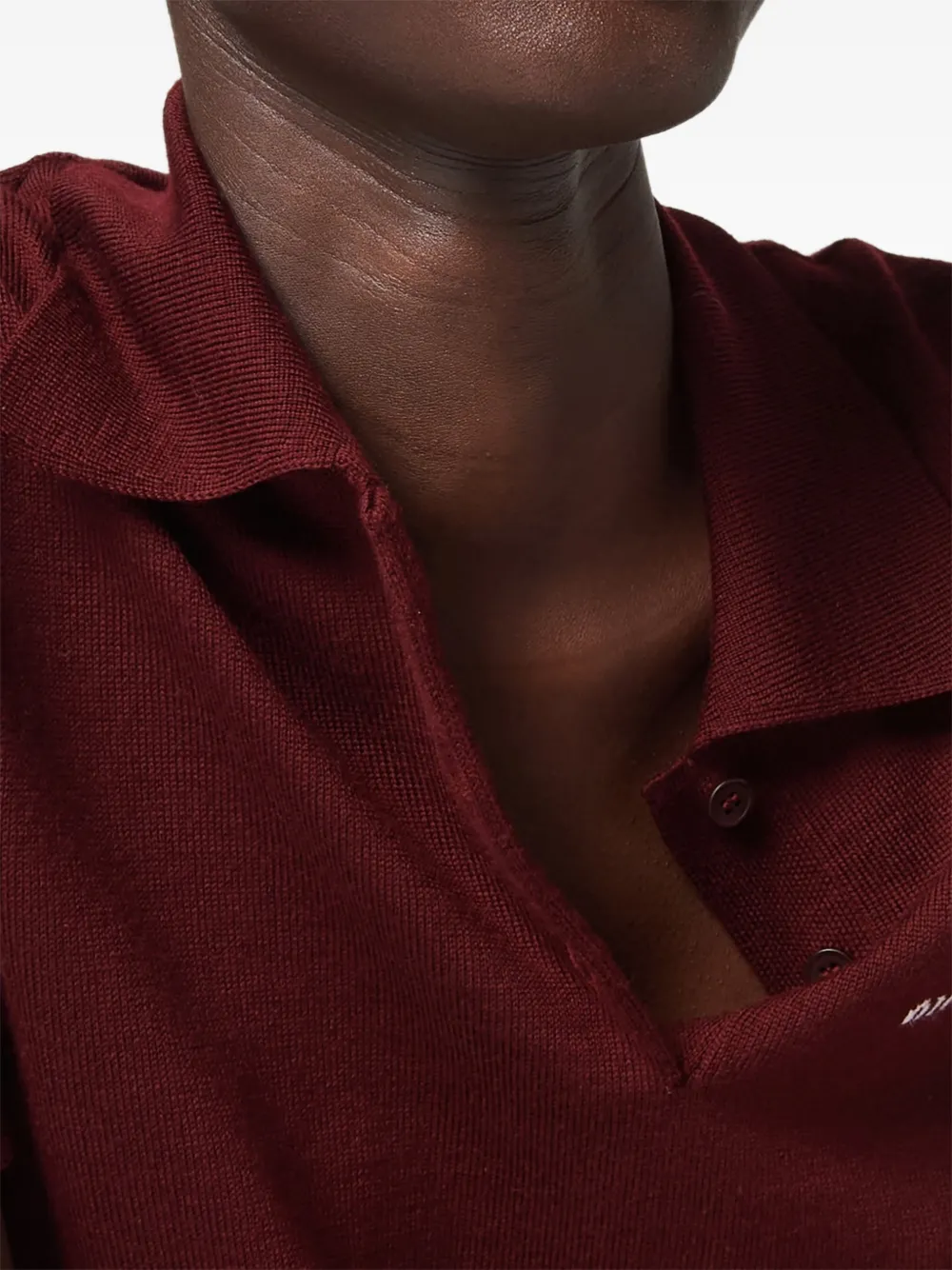 Miu Wollen poloshirt Rood