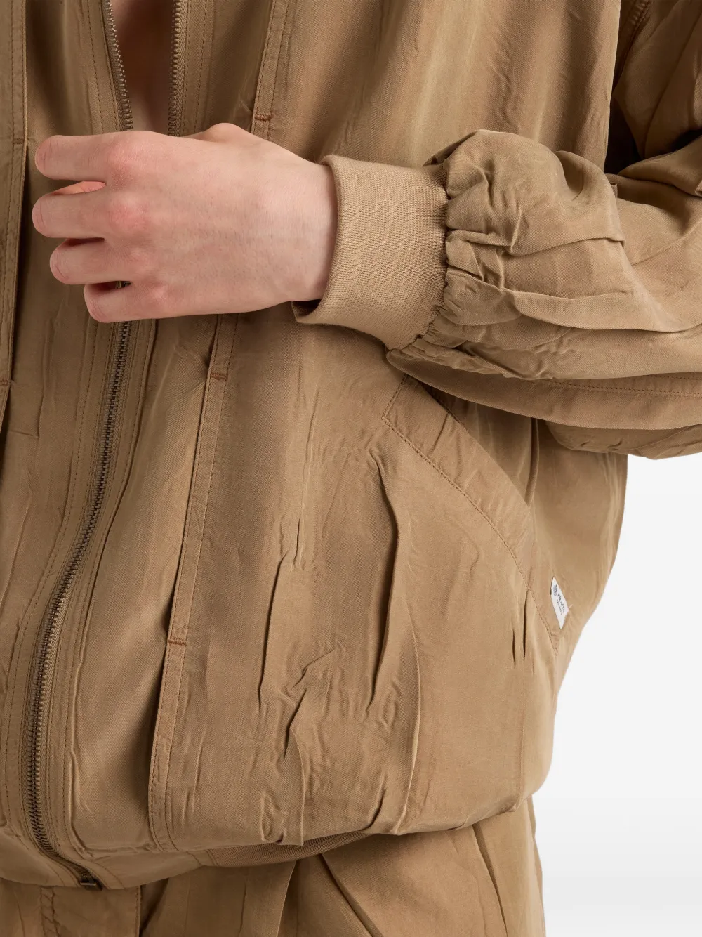 Prada Zijden bomberjack Beige