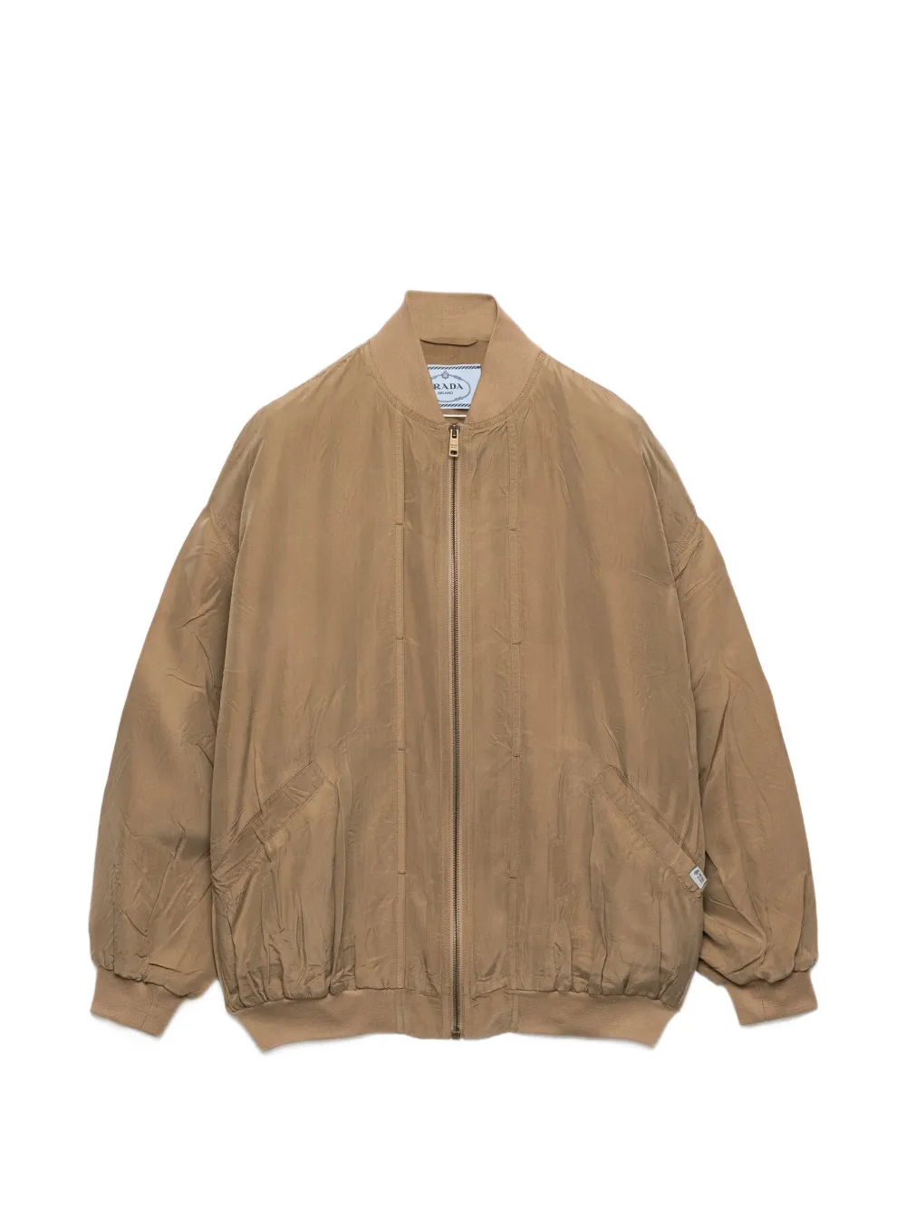Prada Bomber in seta old - Toni neutri