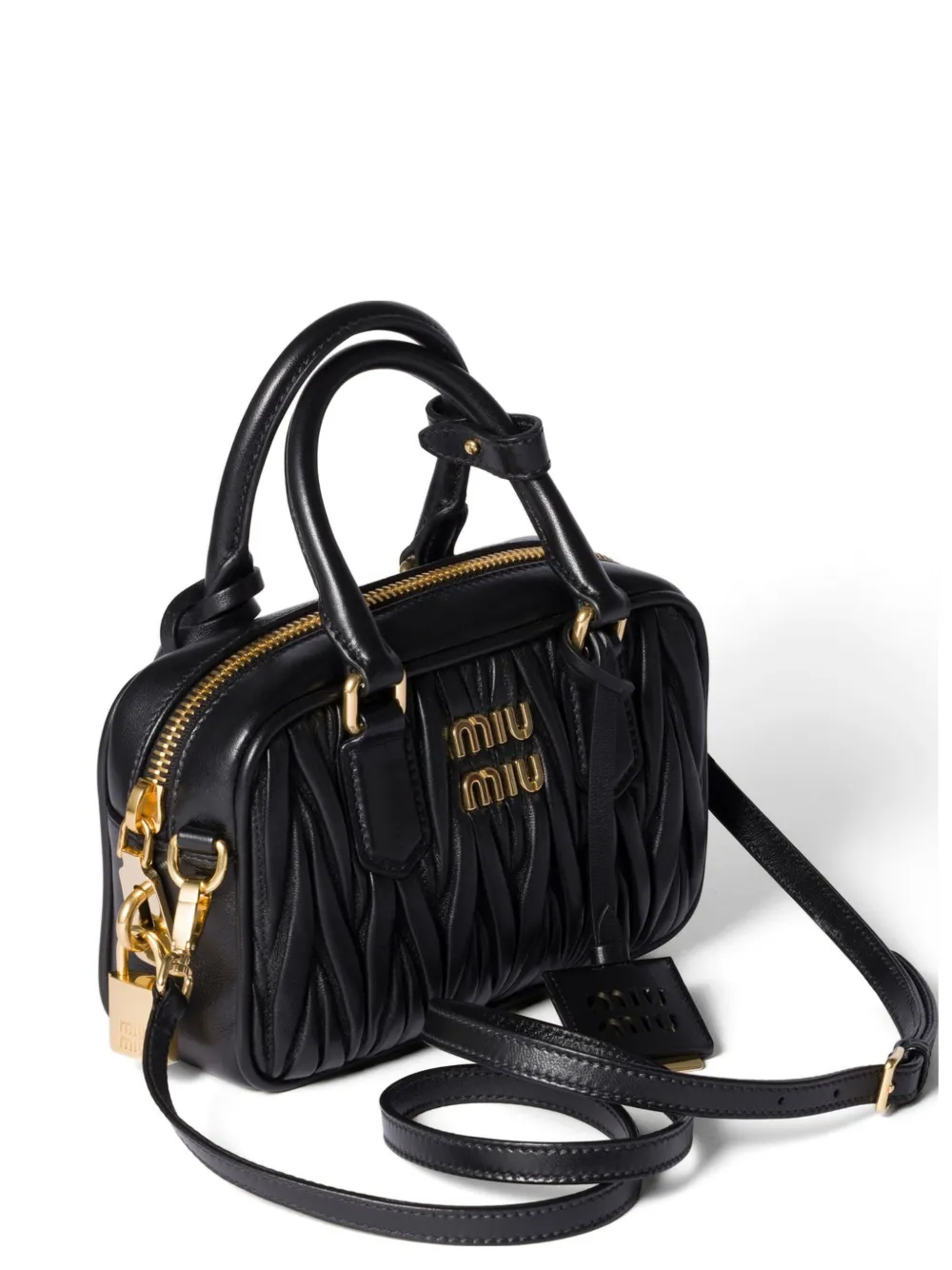 Miu Miu Arcadie Matelassé nappa-leather bag - Nero
