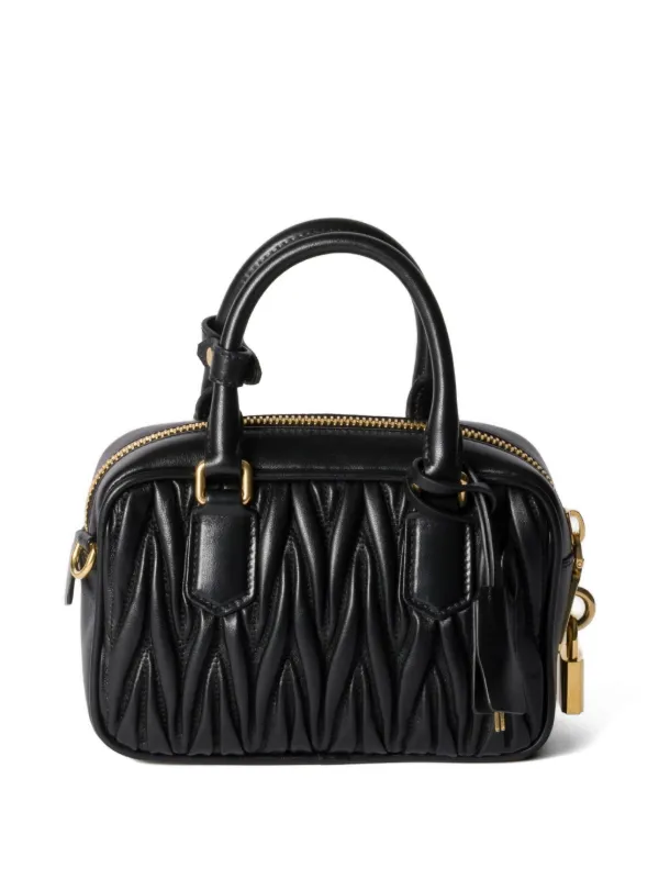 miu miu アーカイブ　ハンドバッグ ブラック　美品 Miu Miu Arcadie レザーバッグ | ブラック | FARFETCH JP