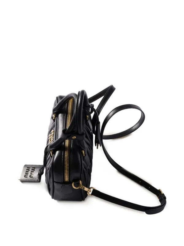 Miu Miu Arcadie レザーバッグ | ブラック | FARFETCH JP