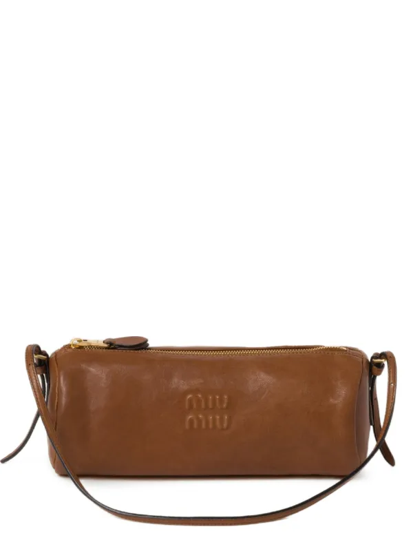 Miu Miu ナッパレザー ポーチ | ブラウン | FARFETCH JP