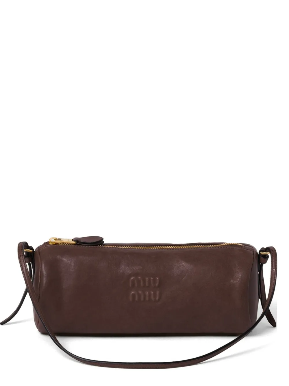 Miu Miu nappa-leather pouch - Marrone