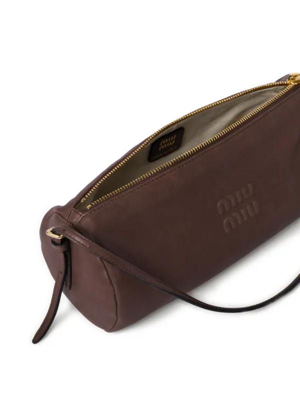 Miu Miu Nappa Leather Pouch | Brown | FARFETCH