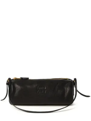 Prada エナメルレザー ショルダーバッグ | ブラック | FARFETCH JP