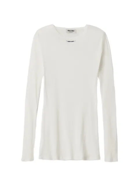 Miu Miu ribbed knit jersey dress