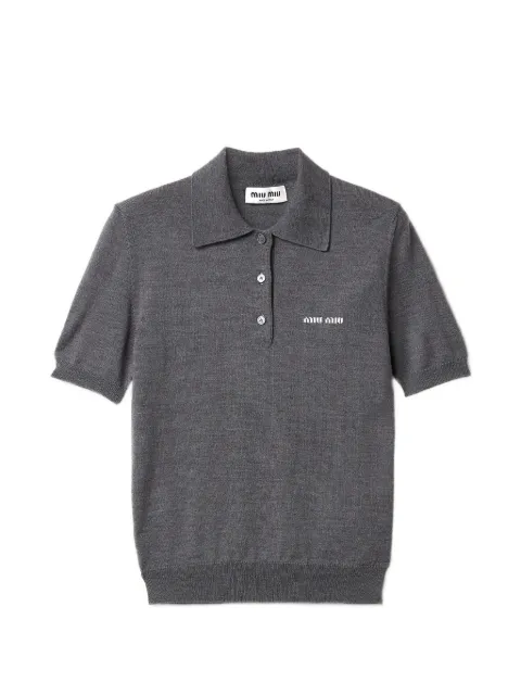 Miu Miu playera tipo polo tejida