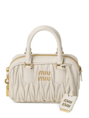 Miu Miu Arcadie レザーバッグ | グレー | FARFETCH JP