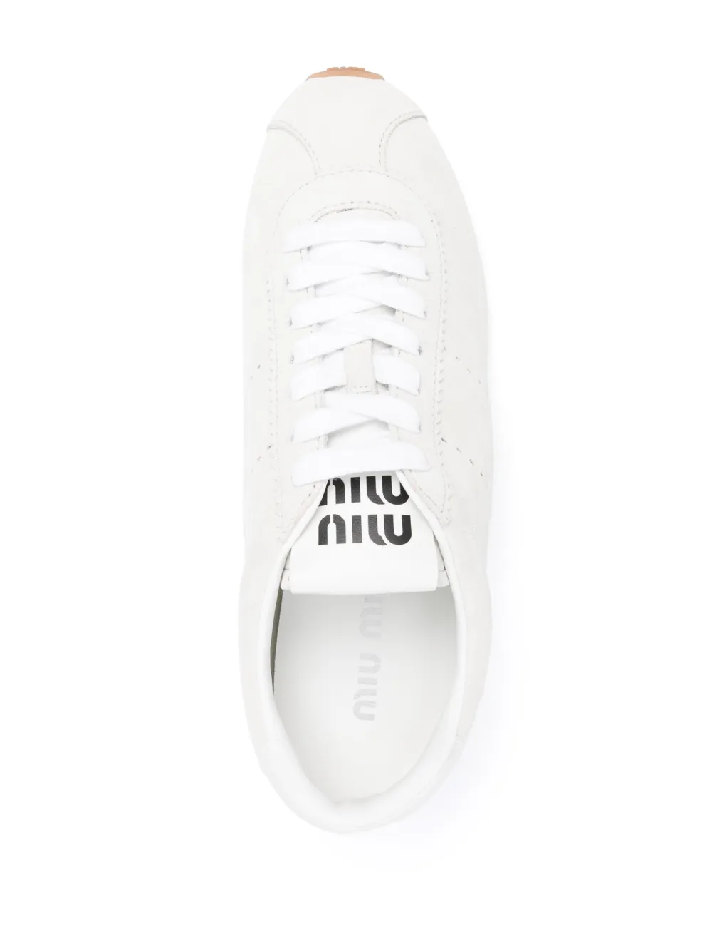 Miu Plume suède sneakers Wit