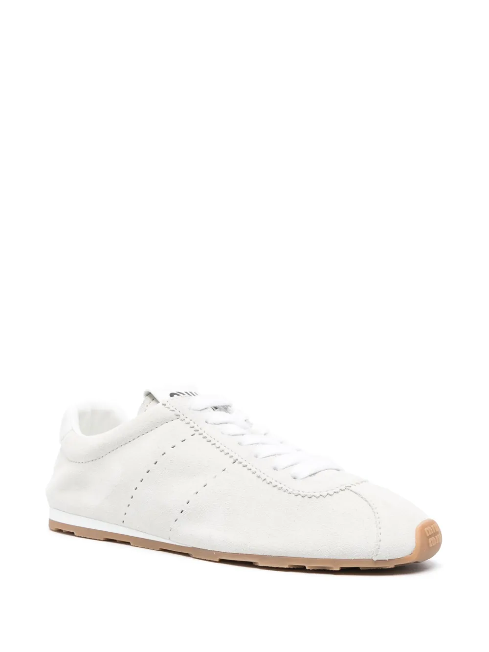 Miu Plume suède sneakers Wit