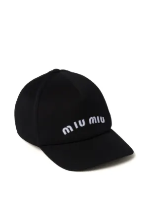 Miu Miu デニム キャップ | ブラック | FARFETCH JP